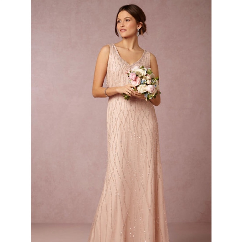 BHLDN Adrianna Papell “Brooklyn” dress Blush sz 0
